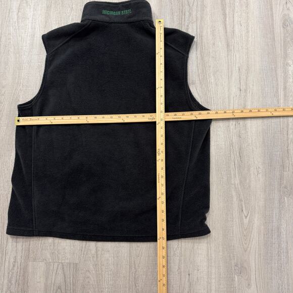 Columbia Michigan State Spartans Fleece Vest Men's Extra Large XL Black MSU - Picture 6 of 7